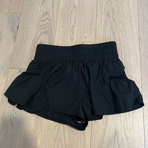 Free people- Get your flirt on skirt, color:black, size: small